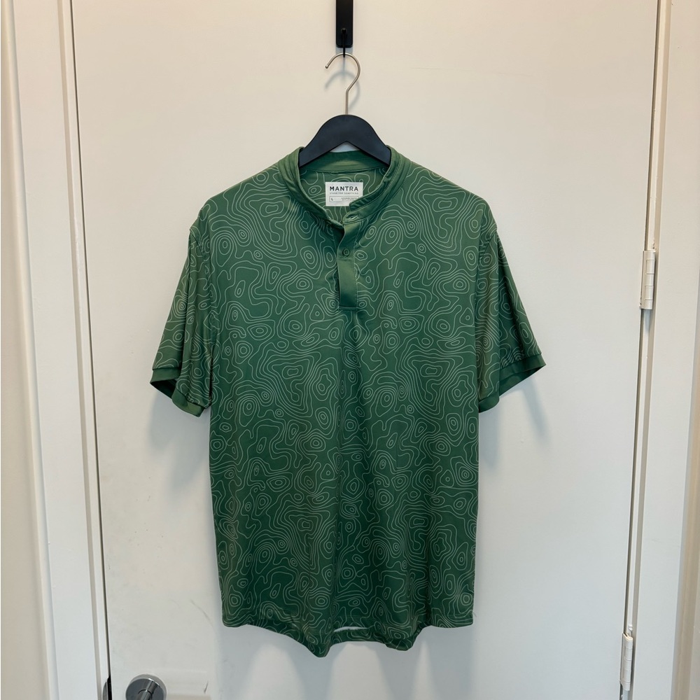 Men’s mantra golf polo green topo large